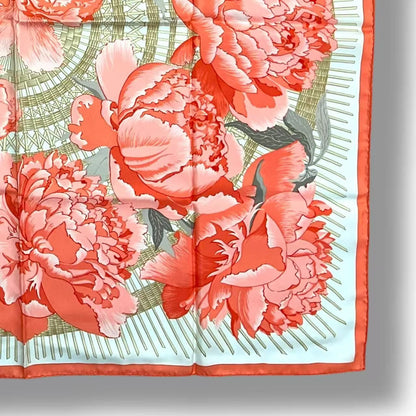 Hermes Scarf Silk les Pivoines Pink — view 5