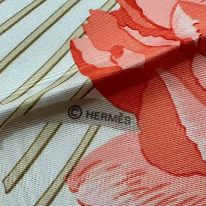 Hermes Scarf Silk les Pivoines Pink — view 4