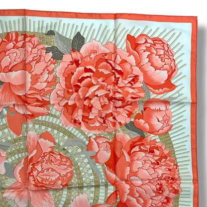 Hermes Scarf Silk les Pivoines Pink — view 2