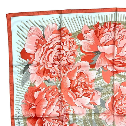 Hermes Scarf Silk les Pivoines Pink — view 6