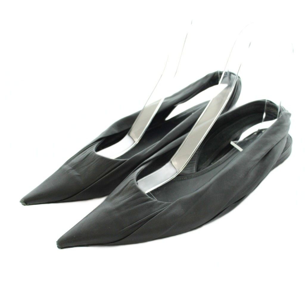 Balenciaga Flat Shoes Pumps Pointed Toe Black 37.5