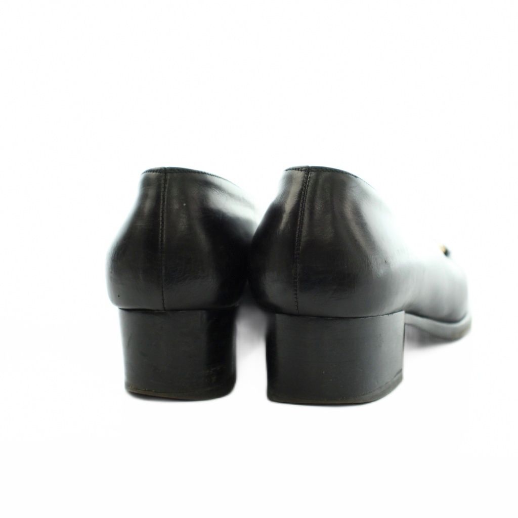 Gucci Pumps Square Toe Chunky Heel Bit Leather Black 441 36.5 — view 5