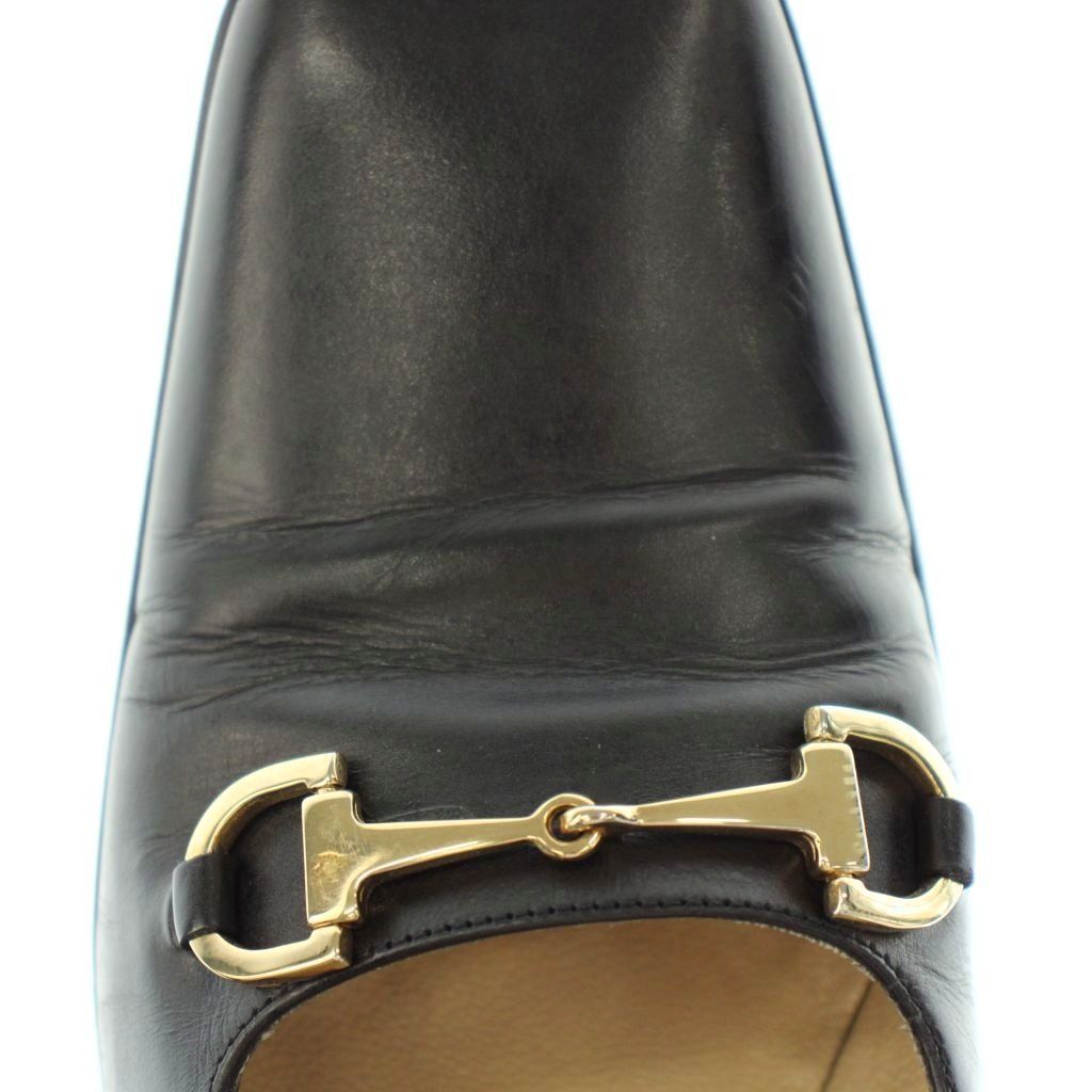 Gucci Pumps Square Toe Chunky Heel Bit Leather Black 441 36.5 — view 8
