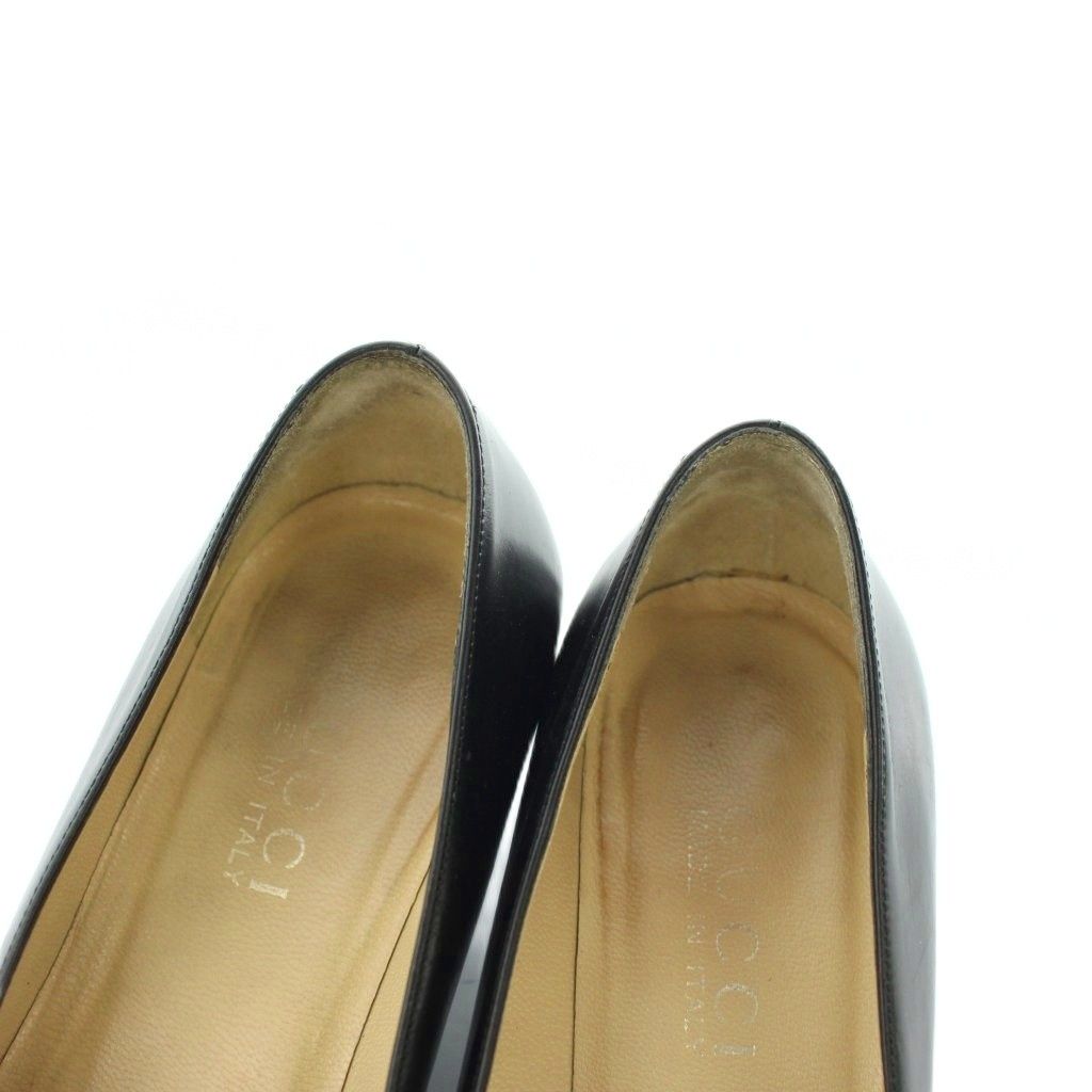 Gucci Pumps Square Toe Chunky Heel Bit Leather Black 441 36.5 — view 4