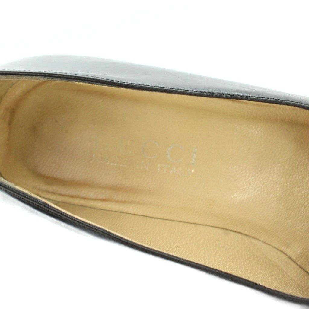 Gucci Pumps Square Toe Chunky Heel Bit Leather Black 441 36.5 — view 7