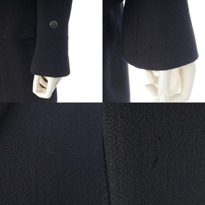 Chanel 97A Tweed Zip Up Jacket Skirt Set Black 38 — view 8