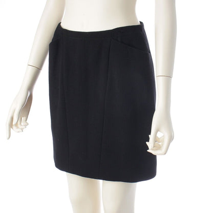 Chanel 97A Tweed Zip Up Jacket Skirt Set Black 38 — view 5