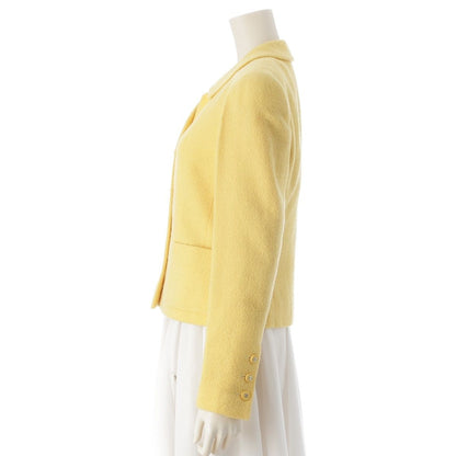 Chanel Wool Coco Button Tweed Tailored Jacket Yellow 38 — view 3