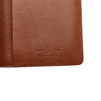 Louis Vuitton Monogram Card Case Business Holder Brown Leather — view 5