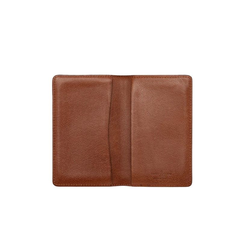 Louis Vuitton Monogram Card Case Business Holder Brown Leather — view 4