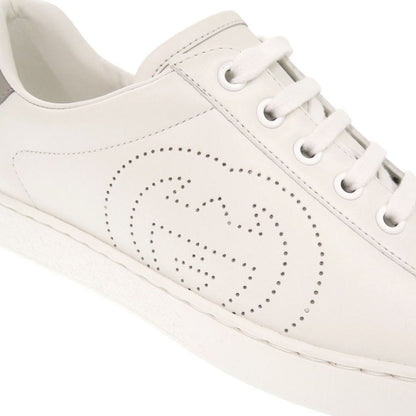 Gucci Ace Interlocking G Leather White Sneakers 6 — view 8