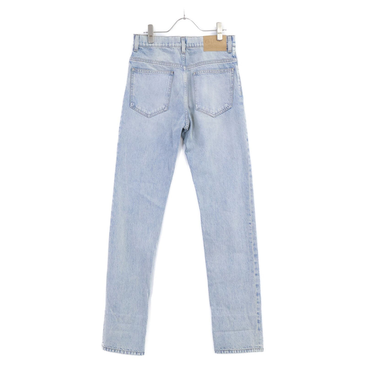 Gucci Light Blue GG Turnup Washed Denim Pants 28 — view 3