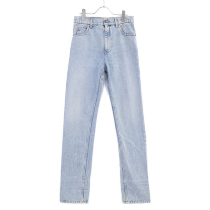 Gucci Light Blue GG Turnup Washed Denim Pants 28 — view 2