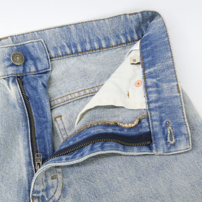 Gucci Light Blue GG Turnup Washed Denim Pants 28 — view 4