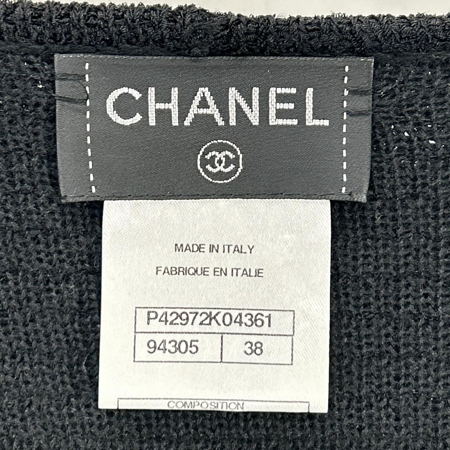 Chanel CC Button Silk Cashmere Knit Cardigan 38 — view 4