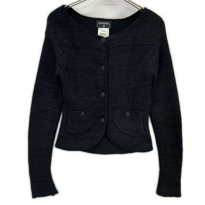 Chanel CC Button Silk Cashmere Knit Cardigan 38