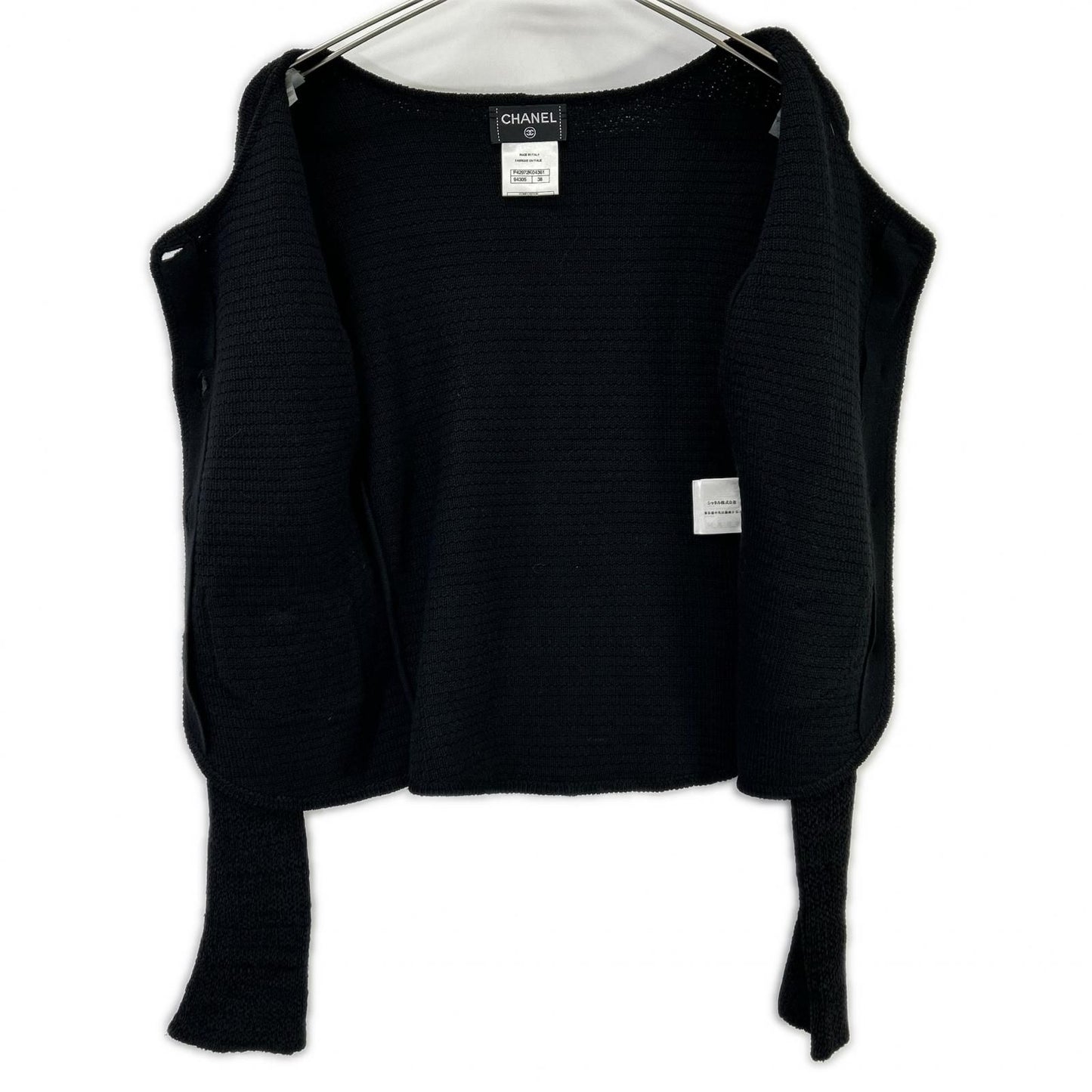 Chanel CC Button Silk Cashmere Knit Cardigan 38 — view 3