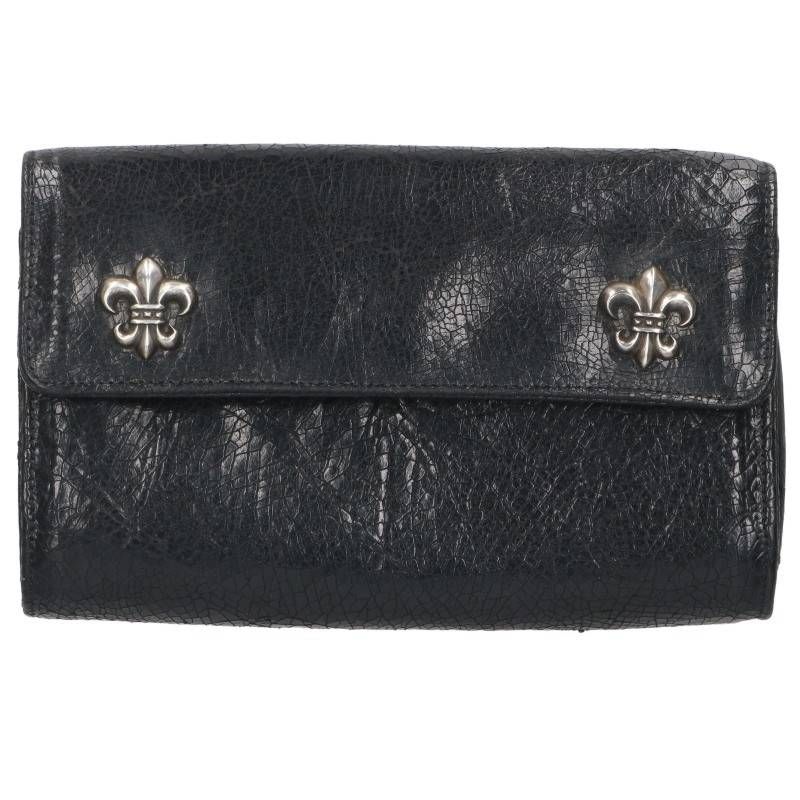 Chrome Hearts BS Flare Button Leather Wallet