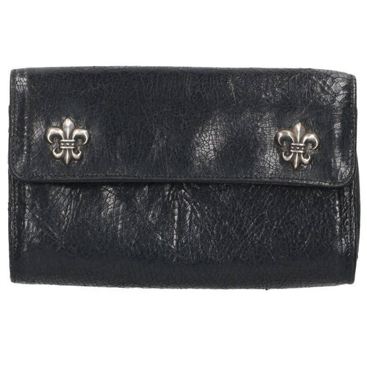 Chrome Hearts BS Flare Button Leather Wallet