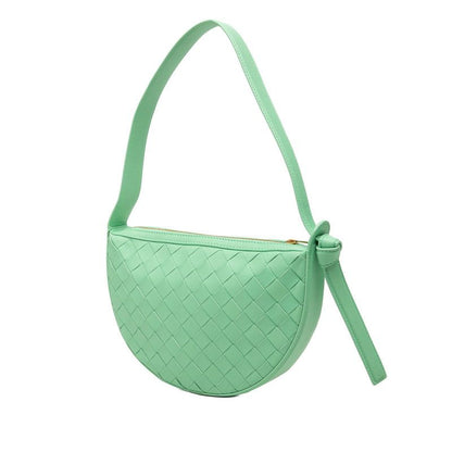 Bottega Veneta Intrecciato Mini Sunrise Shoulder Bag Green Leather — view 2