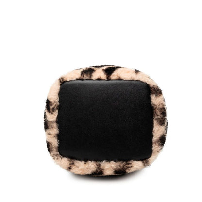 Fendi Zucca Montresor Mini Bucket Bag Beige Black Leather — view 3