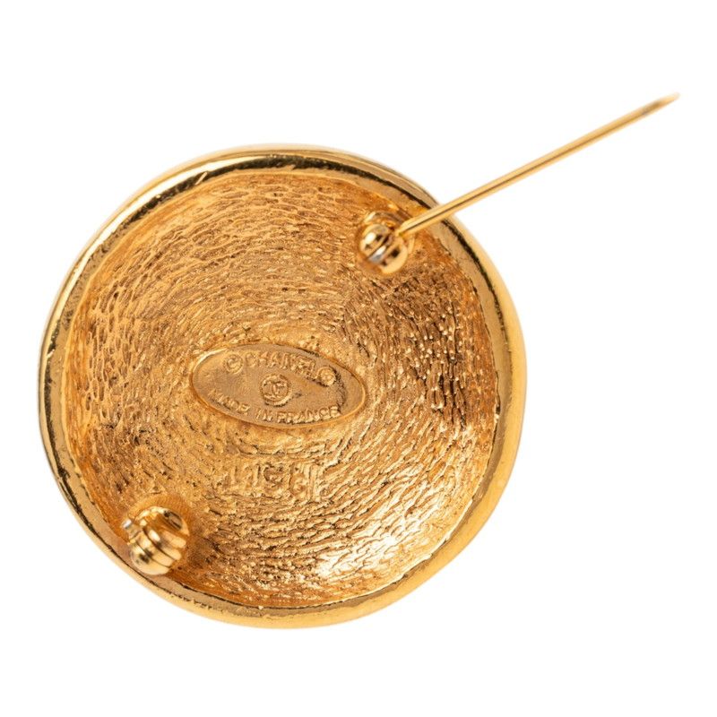 Chanel CC Logo Brooch Gold Plated — view 3