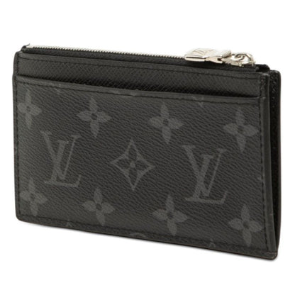 Louis Vuitton Monogram Eclipse Coin Card Holder Case Noir Black Leather — view 2