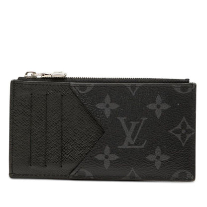 Louis Vuitton Monogram Eclipse Coin Card Holder Case Noir Black Leather