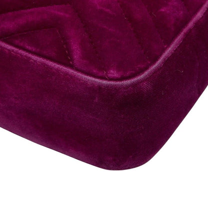 Gucci GG Marmont Quilted Chain Shoulder Bag Purple Velvet — view 6