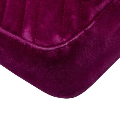 Gucci GG Marmont Quilted Chain Shoulder Bag Purple Velvet — view 7
