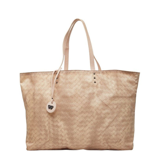 Bottega Veneta Intreccio Illusion Tote Shoulder Bag Pink Nylon Leather