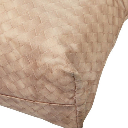 Bottega Veneta Intreccio Illusion Tote Shoulder Bag Pink Nylon Leather — view 6