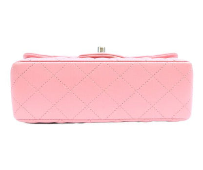 Chanel Pink Lambskin Silver Mini Quilted 20 Shoulder Bag — view 4
