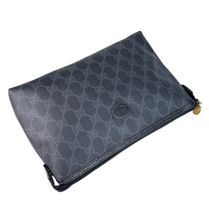 Gucci Vintage GG Plus Gray Black Clutch Gold 156.01.045 — view 5