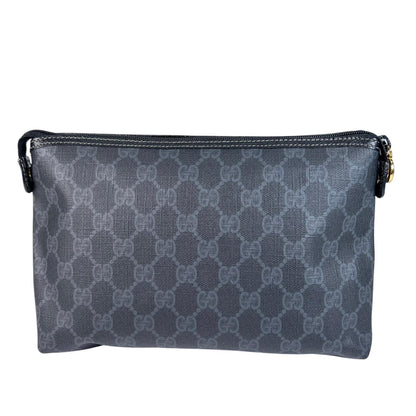Gucci Vintage GG Plus Gray Black Clutch Gold 156.01.045 — view 2