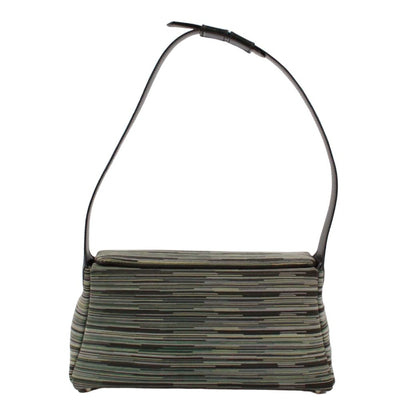 Hermes Garonne Leather Chevre Green Black Shoulder Bag Silver