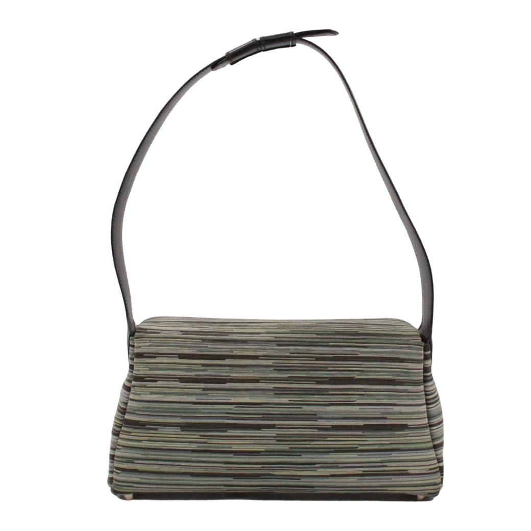 Hermes Garonne Leather Chevre Green Black Shoulder Bag Silver — view 3