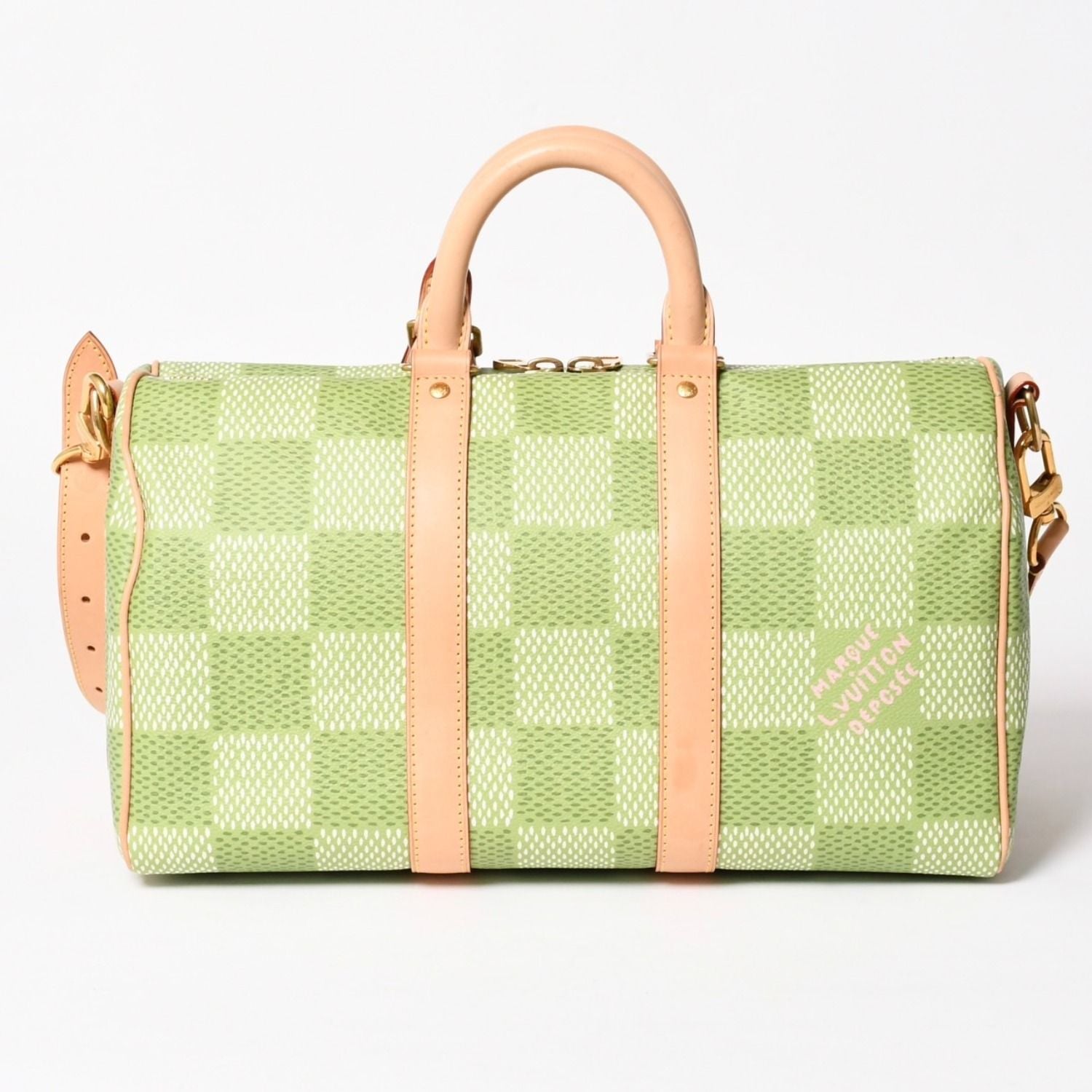 Louis Vuitton Keepall Bandouliere 35 2-Way Bag Damier Golf Green Tyler the — view 2