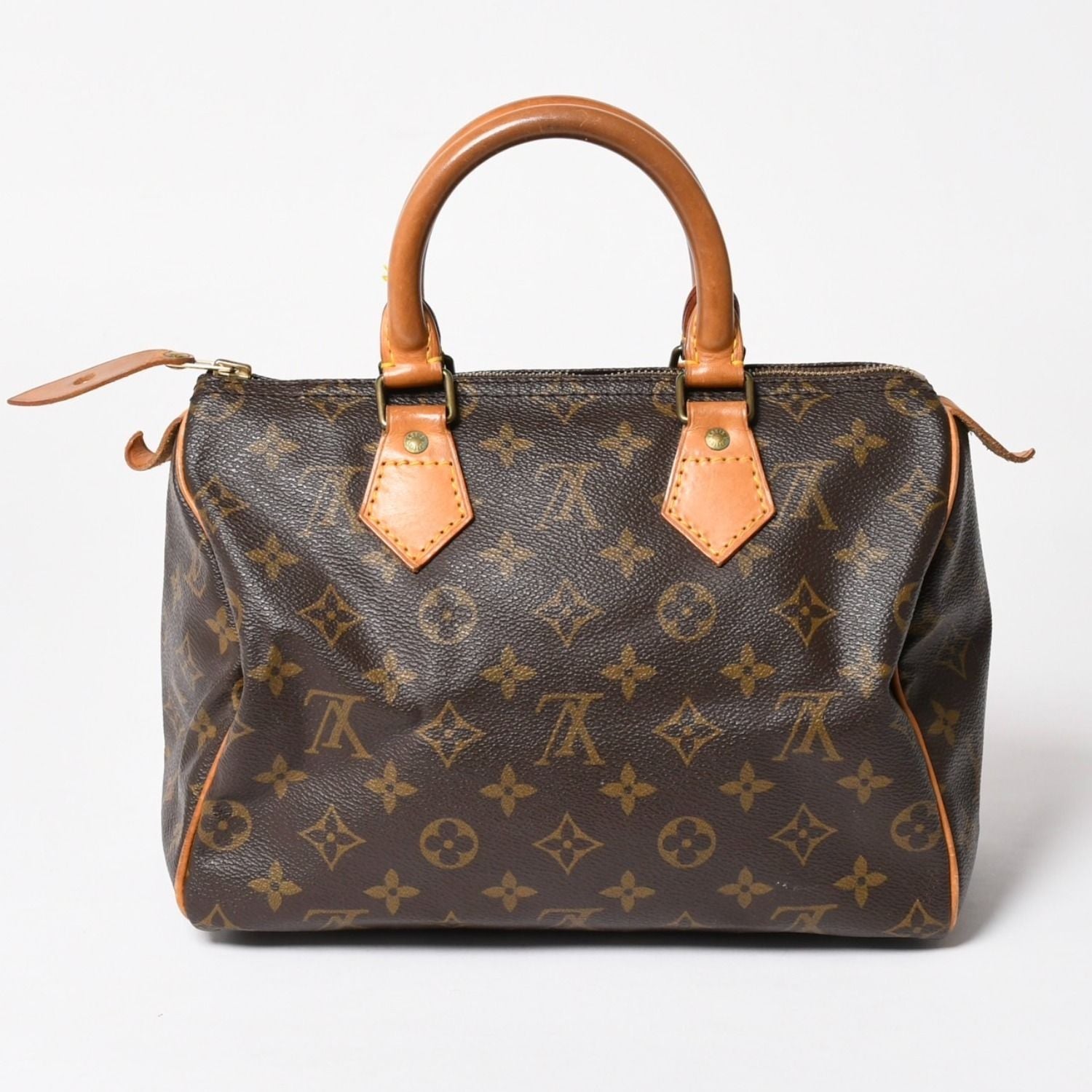 Louis Vuitton Speedy 25 Handbag Monogram Leather Brown Gold — view 2
