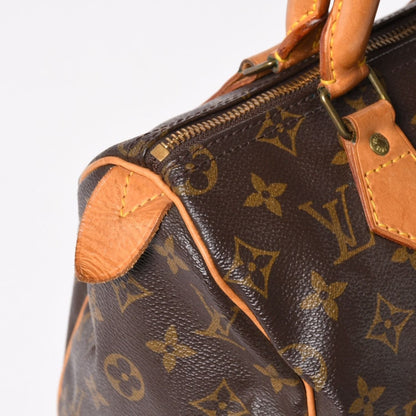 Louis Vuitton Speedy 25 Handbag Monogram Leather Brown Gold — view 4