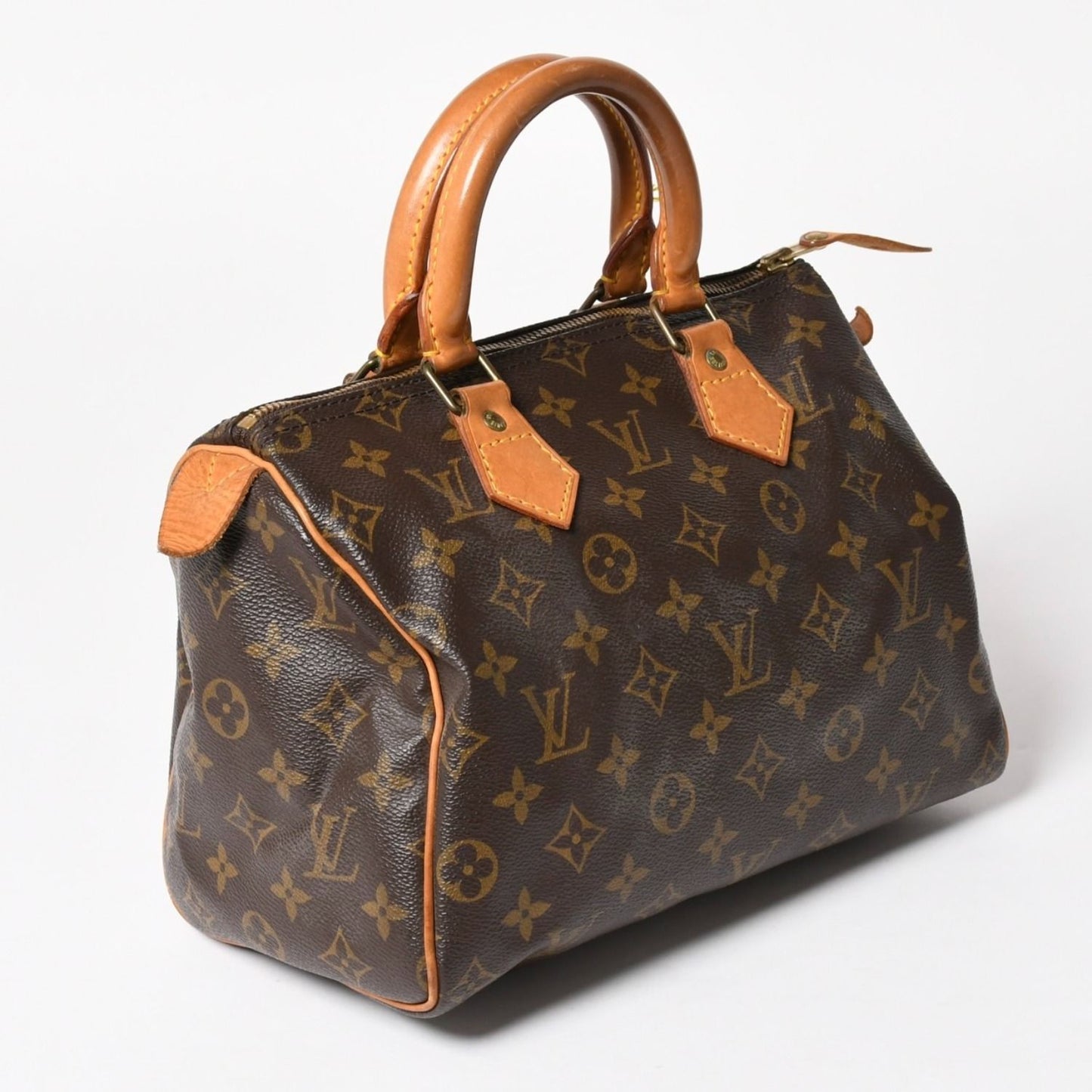 Louis Vuitton Speedy 25 Handbag Monogram Leather Brown Gold — view 3