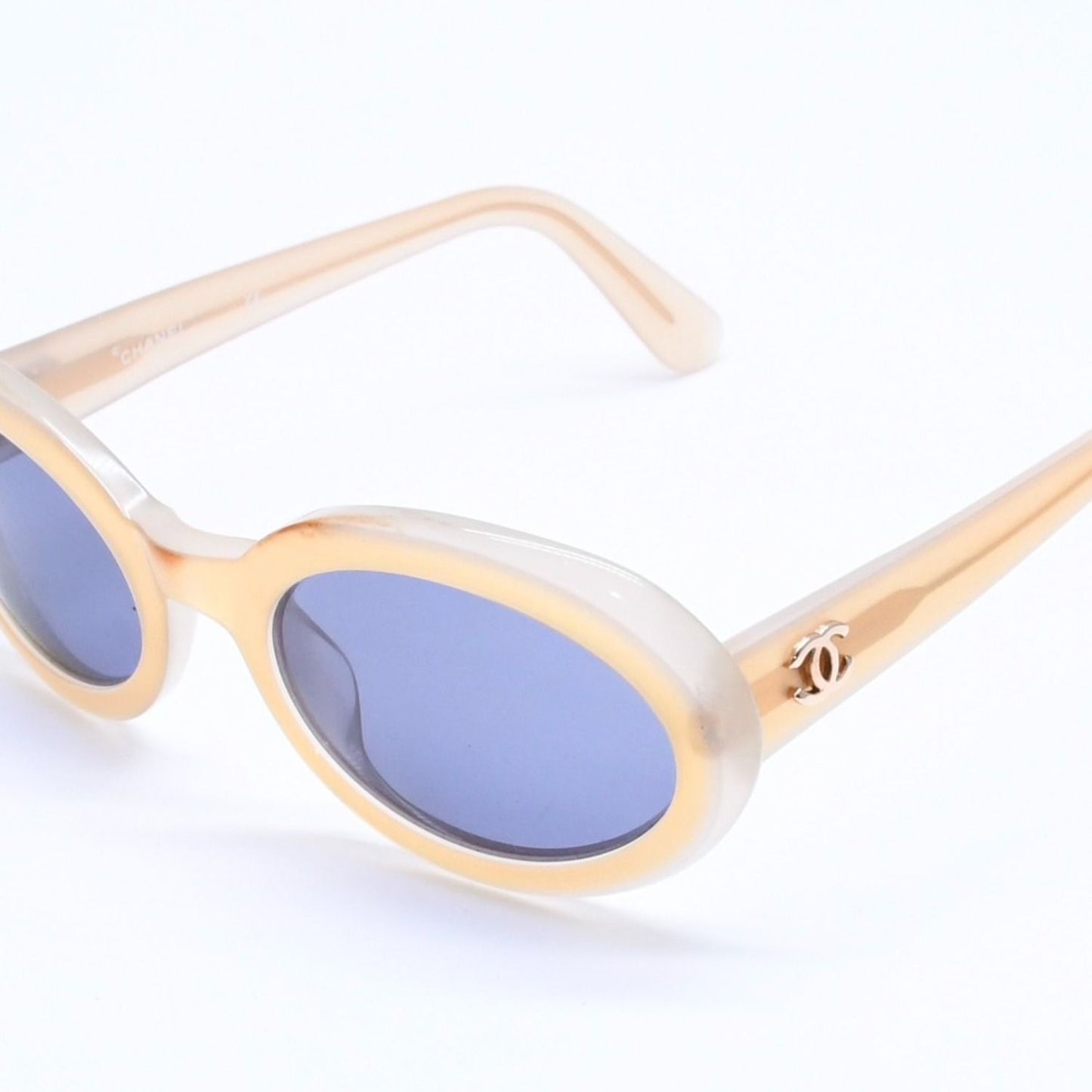 Chanel Sunglasses Eyewear CC Logo Beige Gold Acetate — view 3