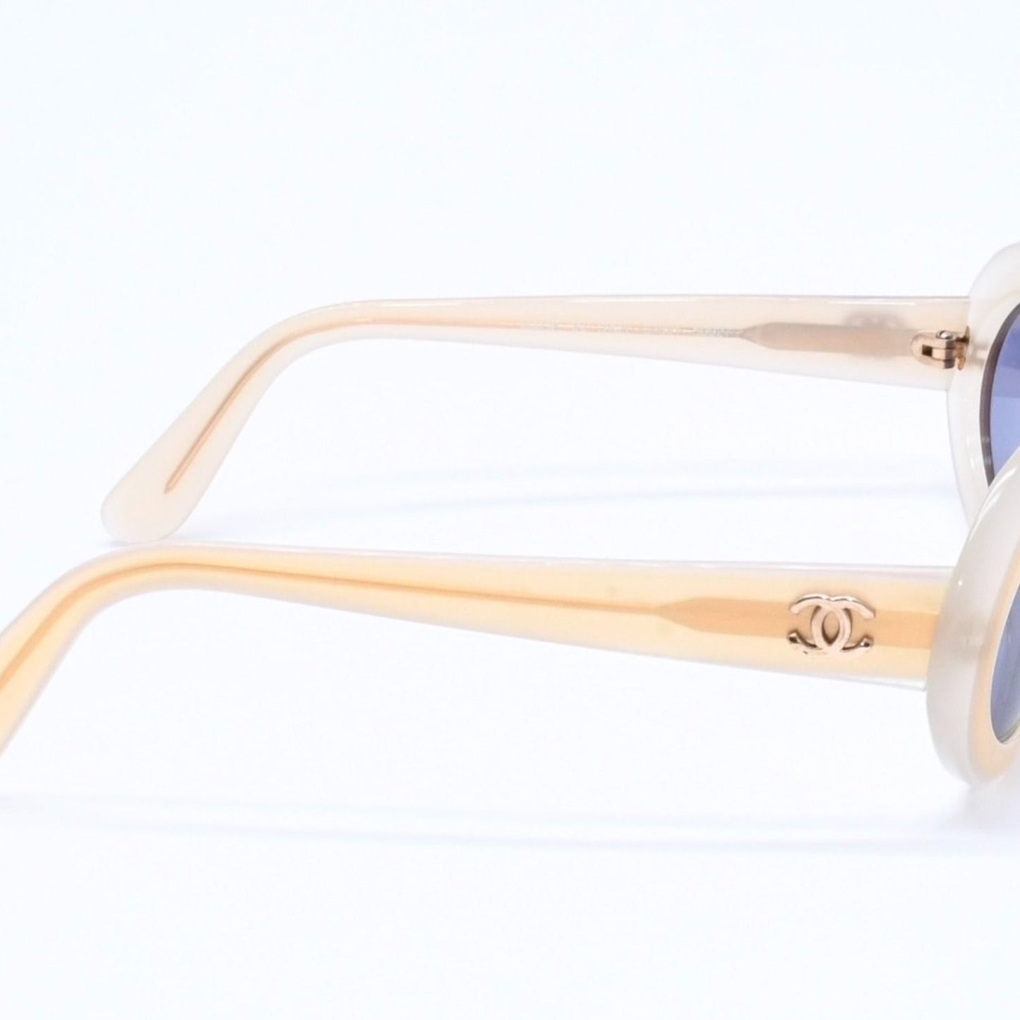 Chanel Sunglasses Eyewear CC Logo Beige Gold Acetate — view 5