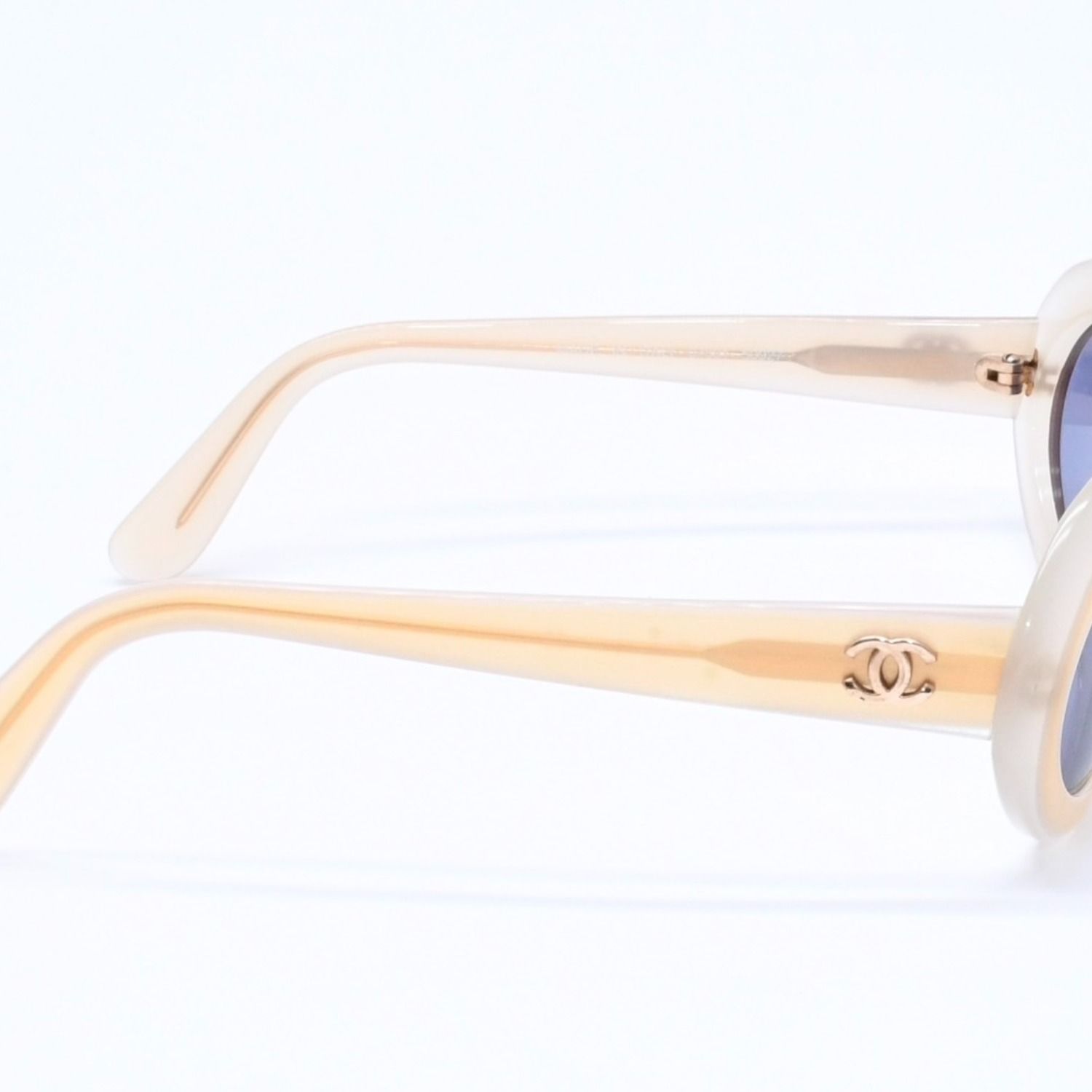 Chanel Sunglasses Eyewear CC Logo Beige Gold Acetate — view 5