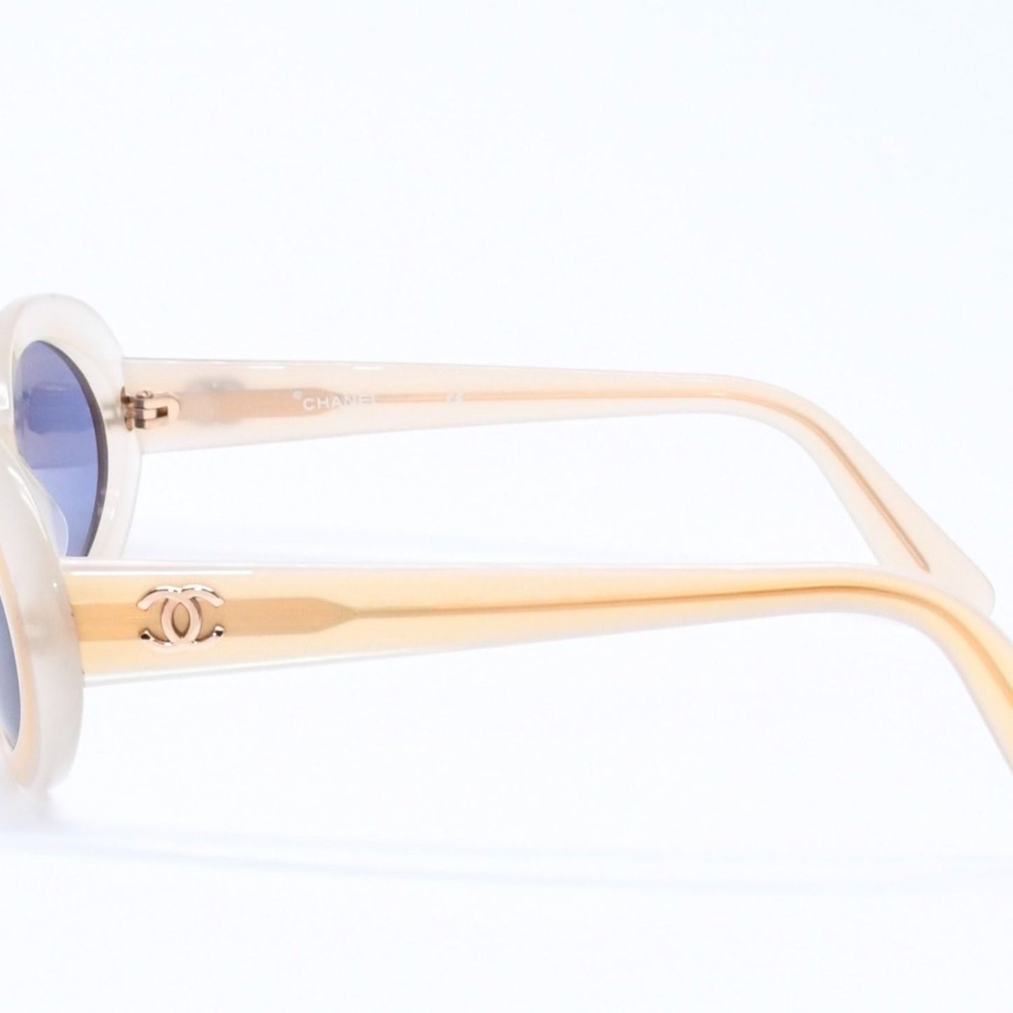 Chanel Sunglasses Eyewear CC Logo Beige Gold Acetate — view 6