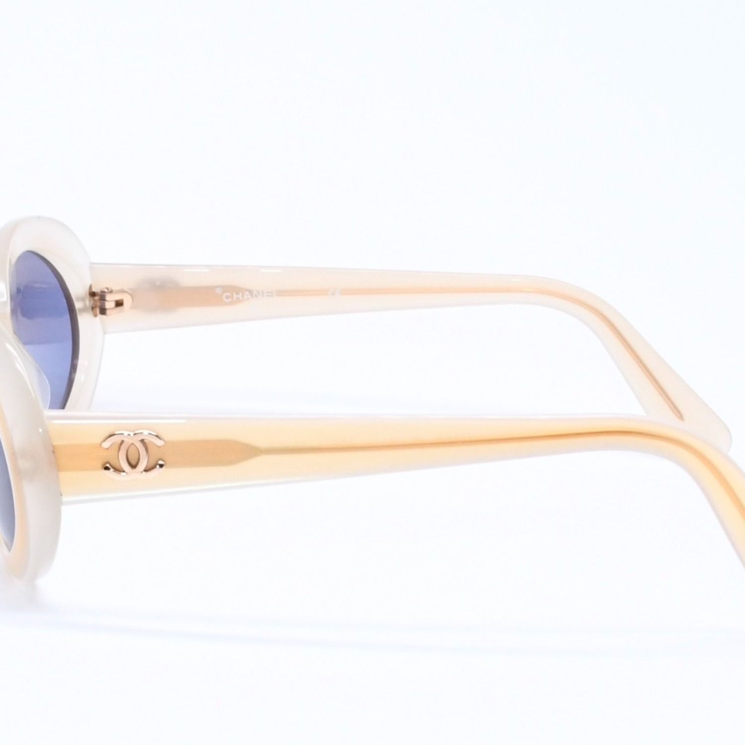 Chanel Sunglasses Eyewear CC Logo Beige Gold Acetate — view 6