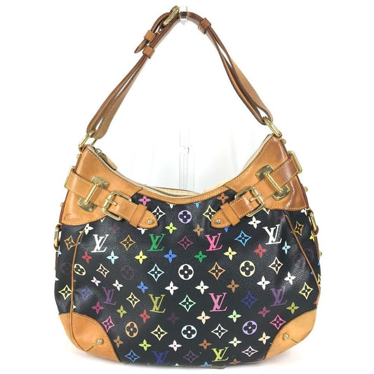 Louis Vuitton Shoulder Bag Greta Monogram Multicolor Canvas Noir Black