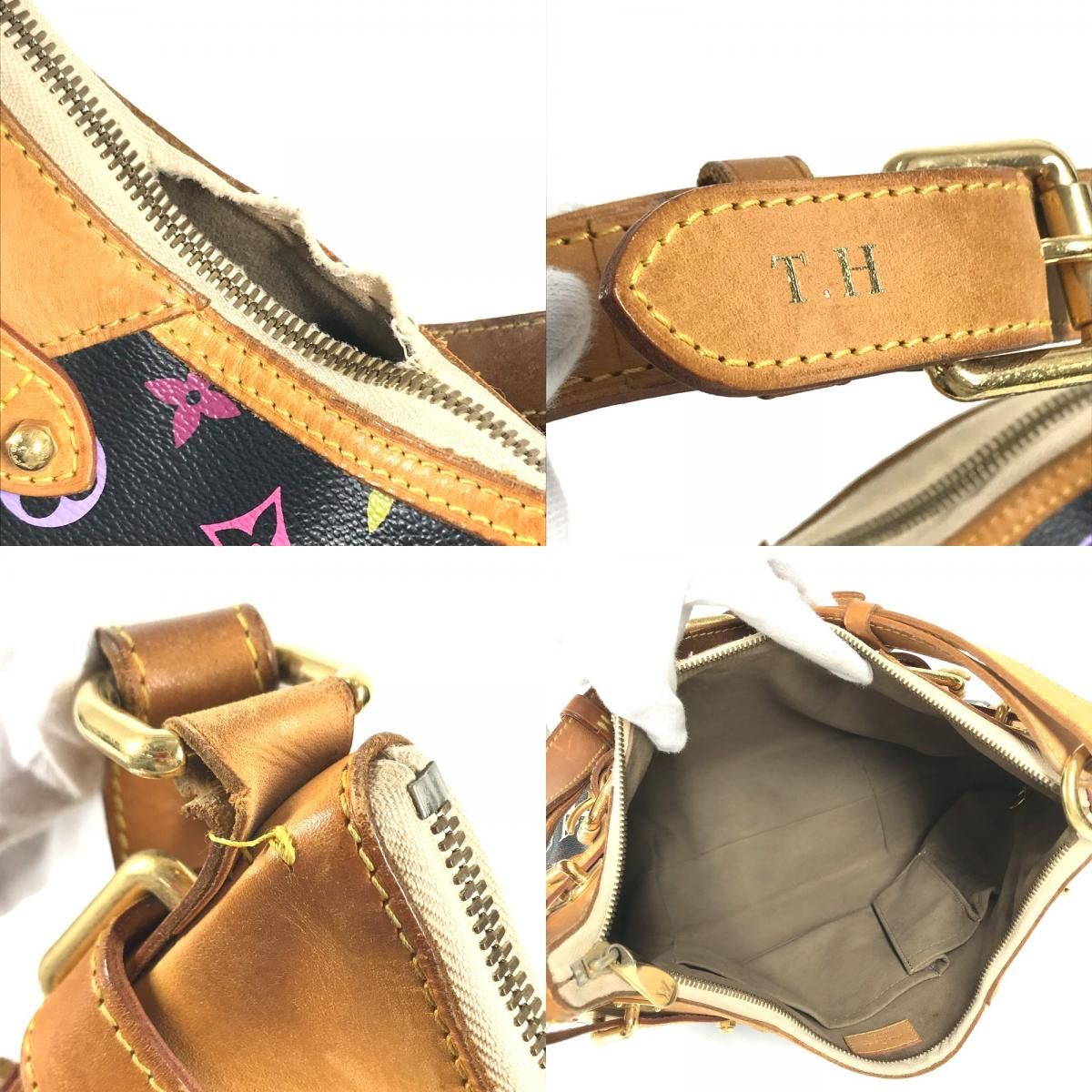 Louis Vuitton Shoulder Bag Greta Monogram Multicolor Canvas Noir Black — view 8