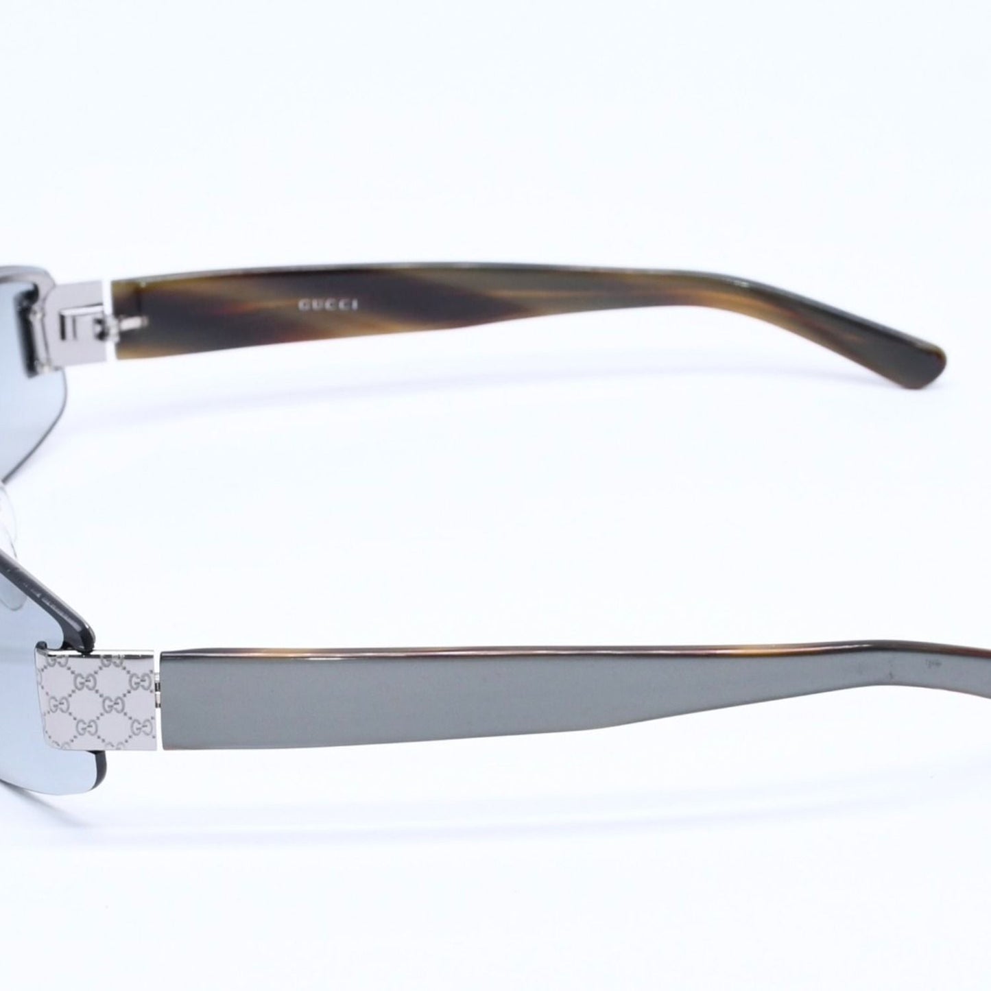 Gucci Sunglasses Eyewear Khaki Lens Temple Silver — view 5