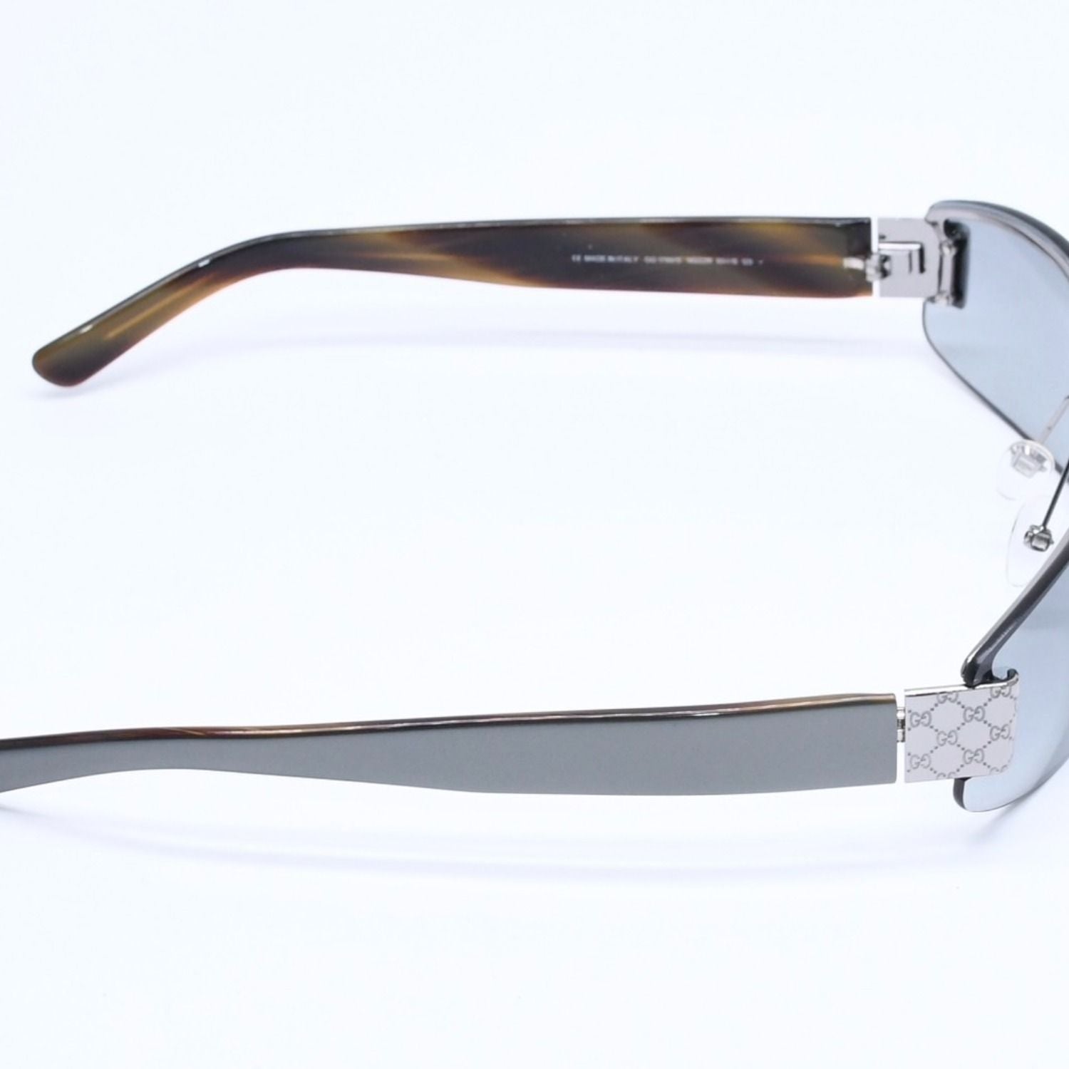 Gucci Sunglasses Eyewear Khaki Lens Temple Silver — view 4